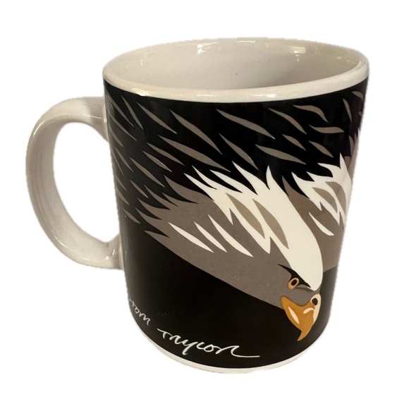 Otagiri Mug Tom Taylor Black With 5 Eagles Dive Bombing Signed Advantage Collect - Picture 2 of 7